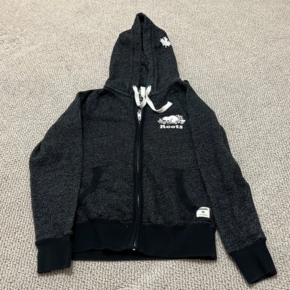 Roots black pepper original boyfriend zip up size xxs - Picture 1 of 3